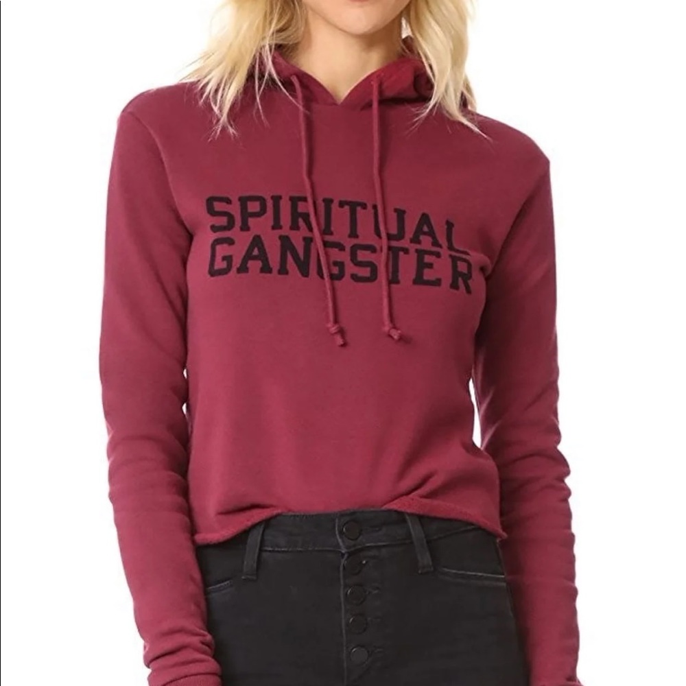 Spiritual Gangster SG Varsity Cropped Hoodie